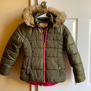 Michael Kor’s coat with removable faux fur hoodie